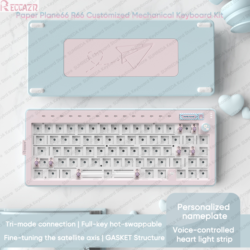 Gaming Keyboard No Rgb - Reccazr r66 papel plan66 kit de