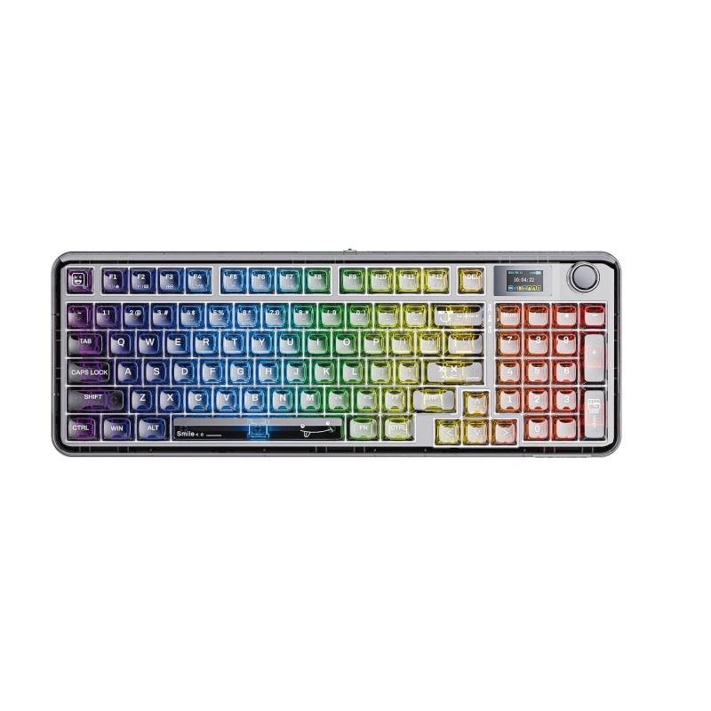 Gaming Keyboard No Rgb - Teclado Mecânico Sem Fio Tri-mode AULA