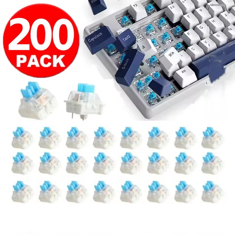 Keyboard Gaming Blue Switch - 10/30 unidades de interruptores mecânicos de