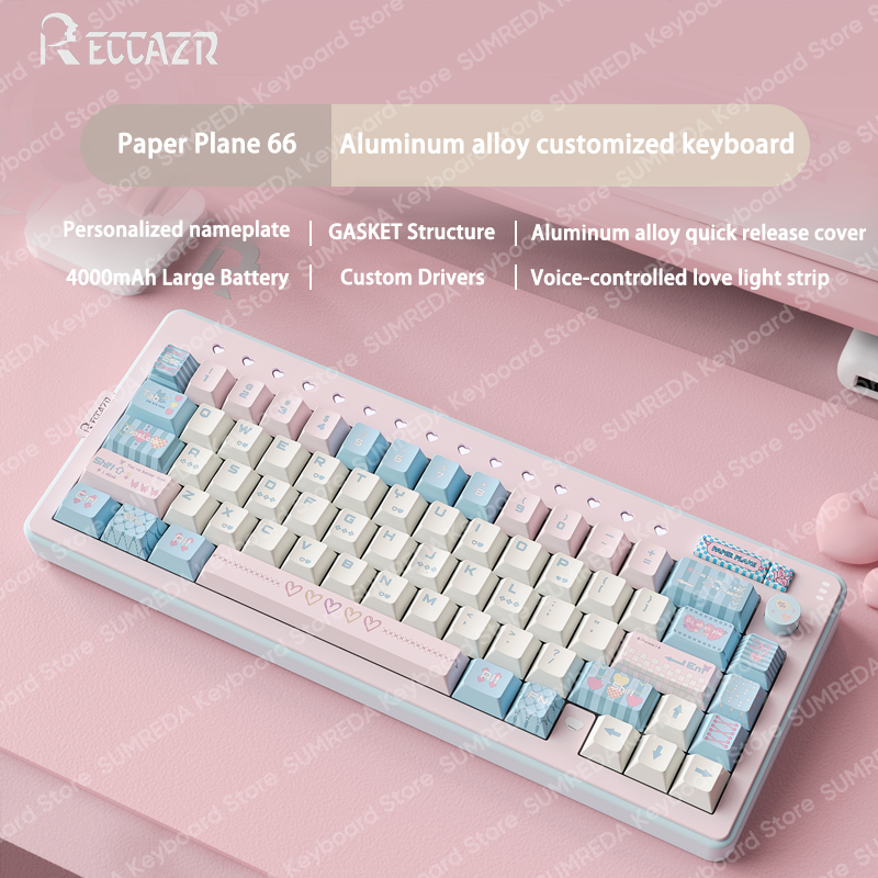Reccazr r66 papel plan66 kit d - Gaming Keyboard No Rgb avaliação e preço