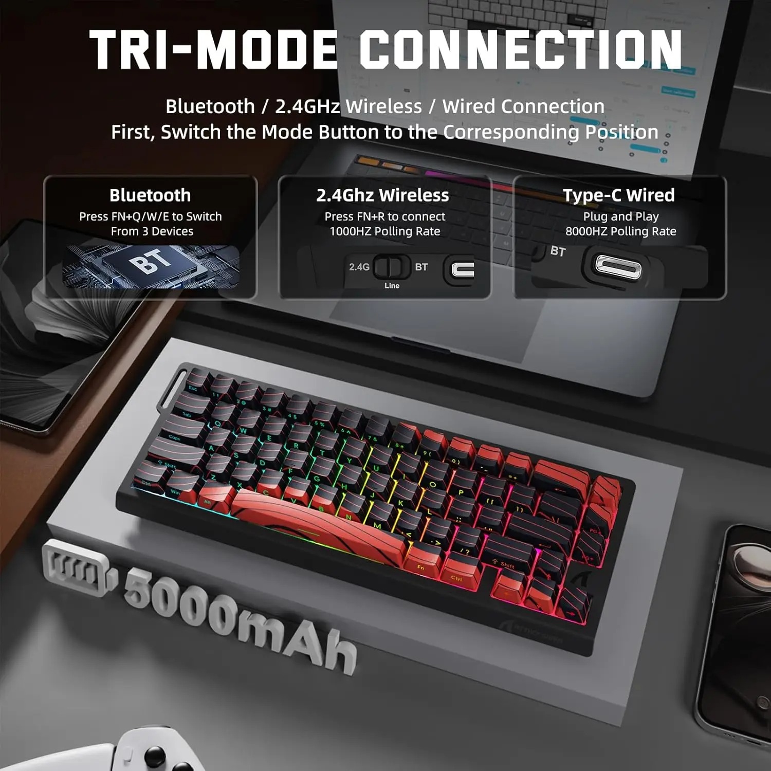 ATTACK SHARK X68 PRO HE Teclad - Gaming Keyboard Hot Swappable avaliação e preço