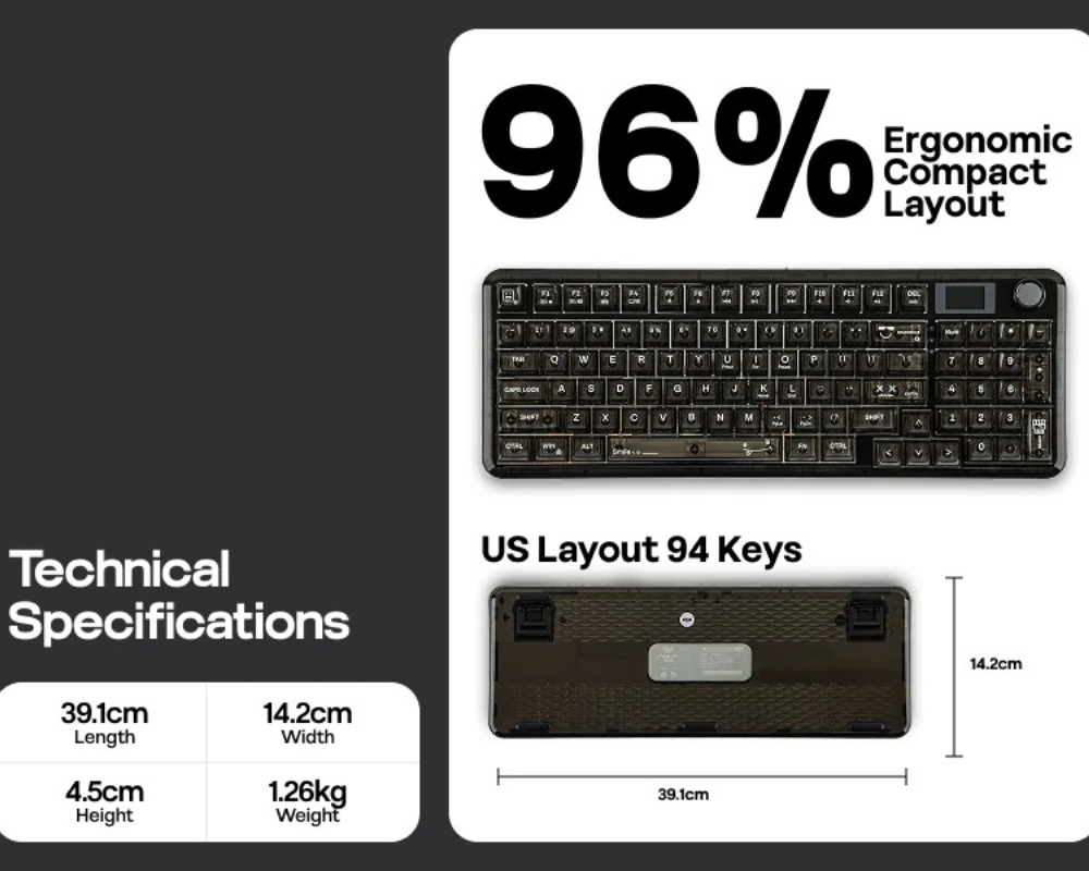 Teclado Mecânico Sem Fio Tri-m - Gaming Keyboard No Rgb avaliação e preço