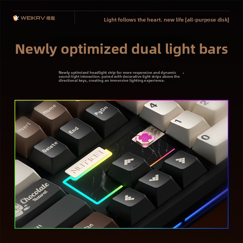 Teclado Mecânico WEIKAV NUT108 - Gaming Keyboard Nearby avaliação e preço