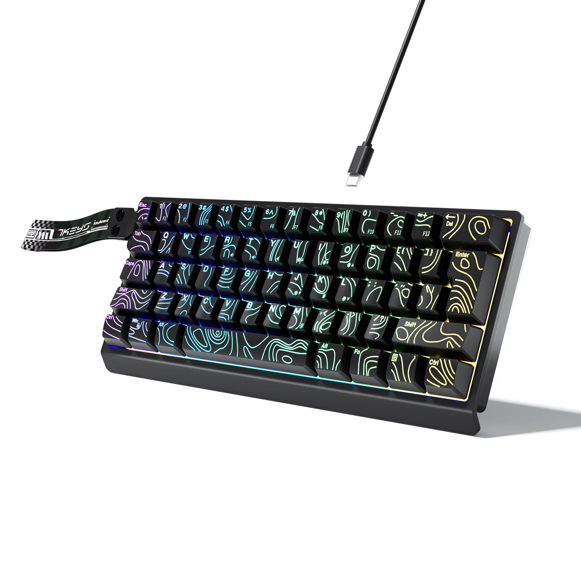 Teclado Compacto com Fio 60% c - Keyboard Gaming Blue Switch avaliação e preço