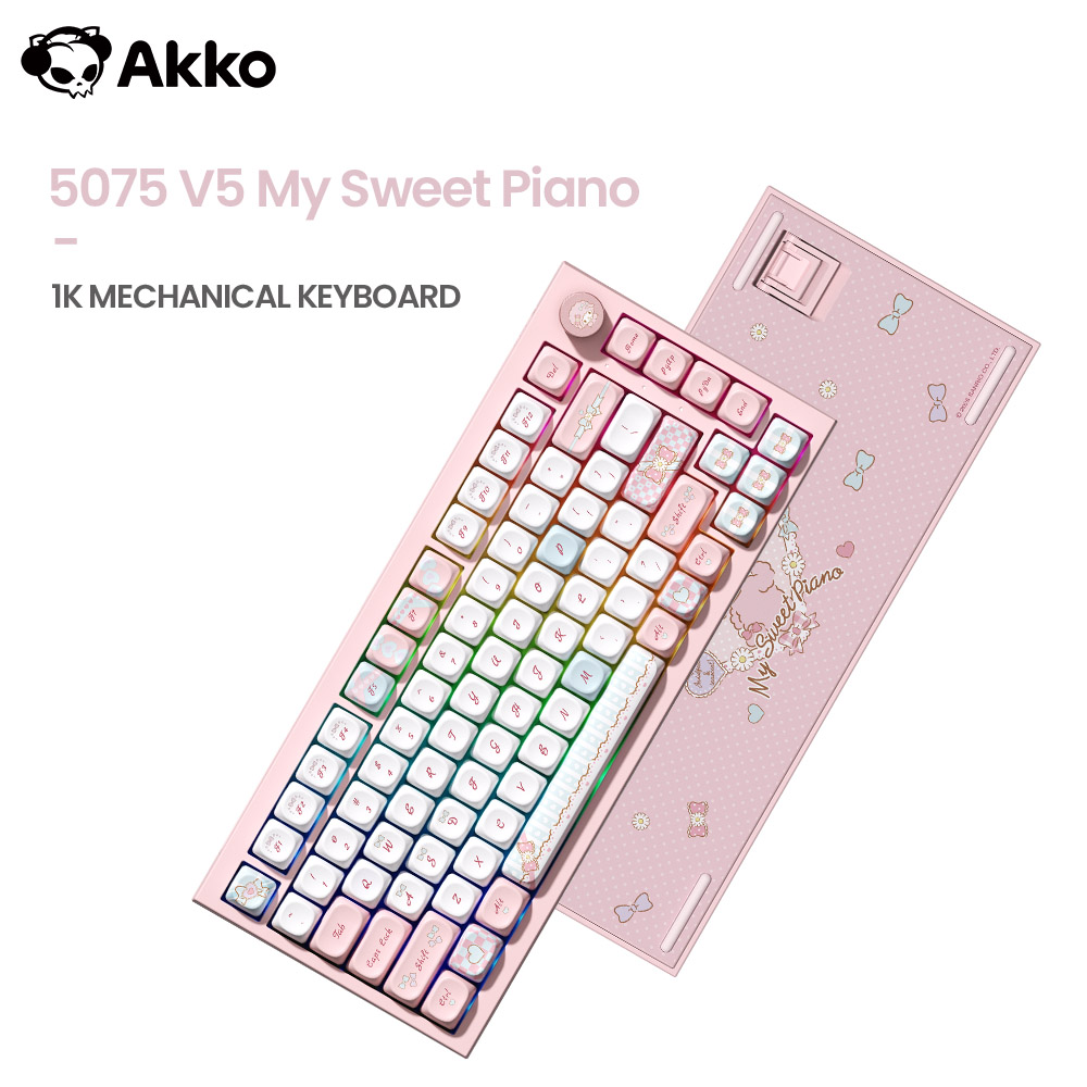 Teclado Mecânico Akko 5075 V5  - Gaming Keyboard Hot Swappable avaliação e preço