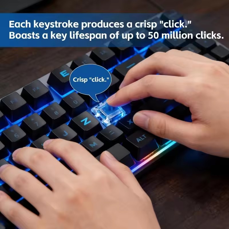 10/30 unidades de interruptore - Keyboard Gaming Blue Switch avaliação e preço