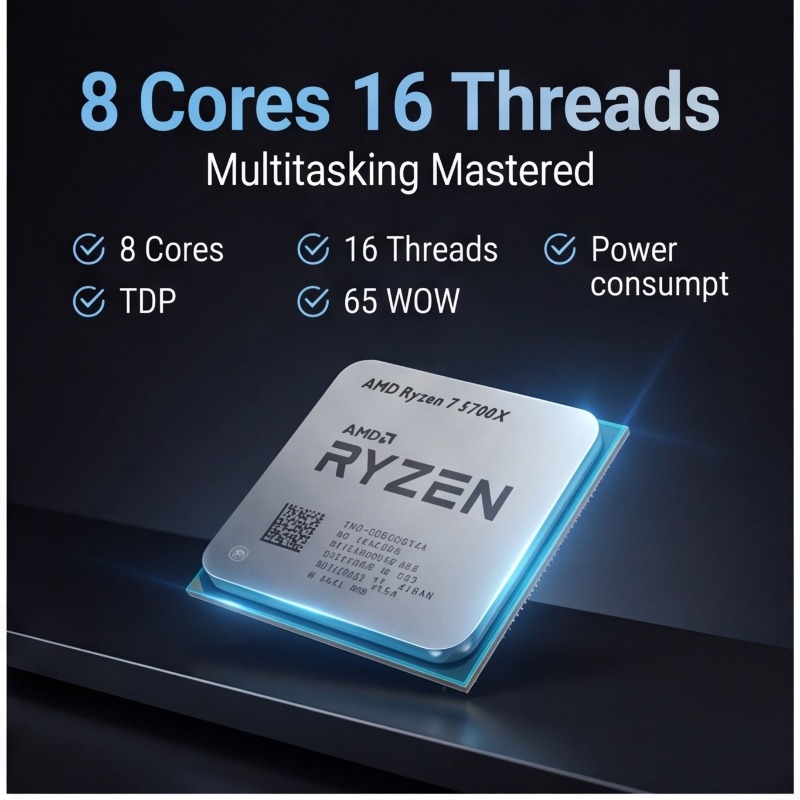 CPU AMD Ryzen 7 5700X 65W TDP  - Amd Cpu Ryzen 7 avaliação e preço