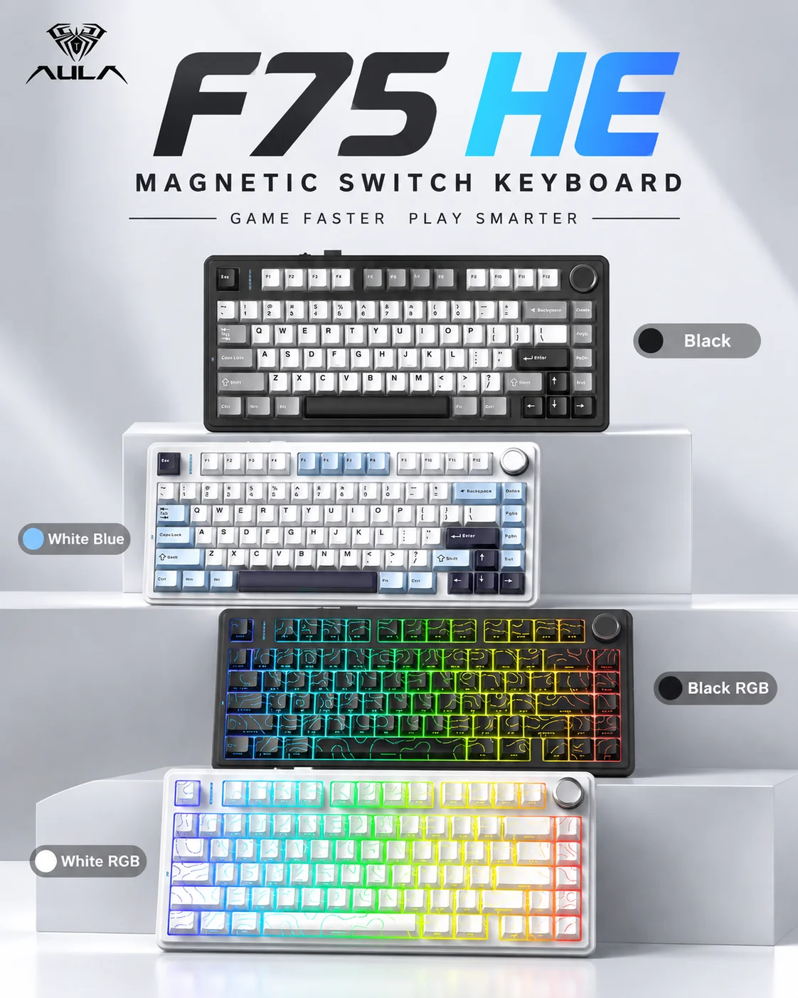 Teclado Mecânico Gamer AULA F7 - Gaming Keyboard No Rgb avaliação e preço