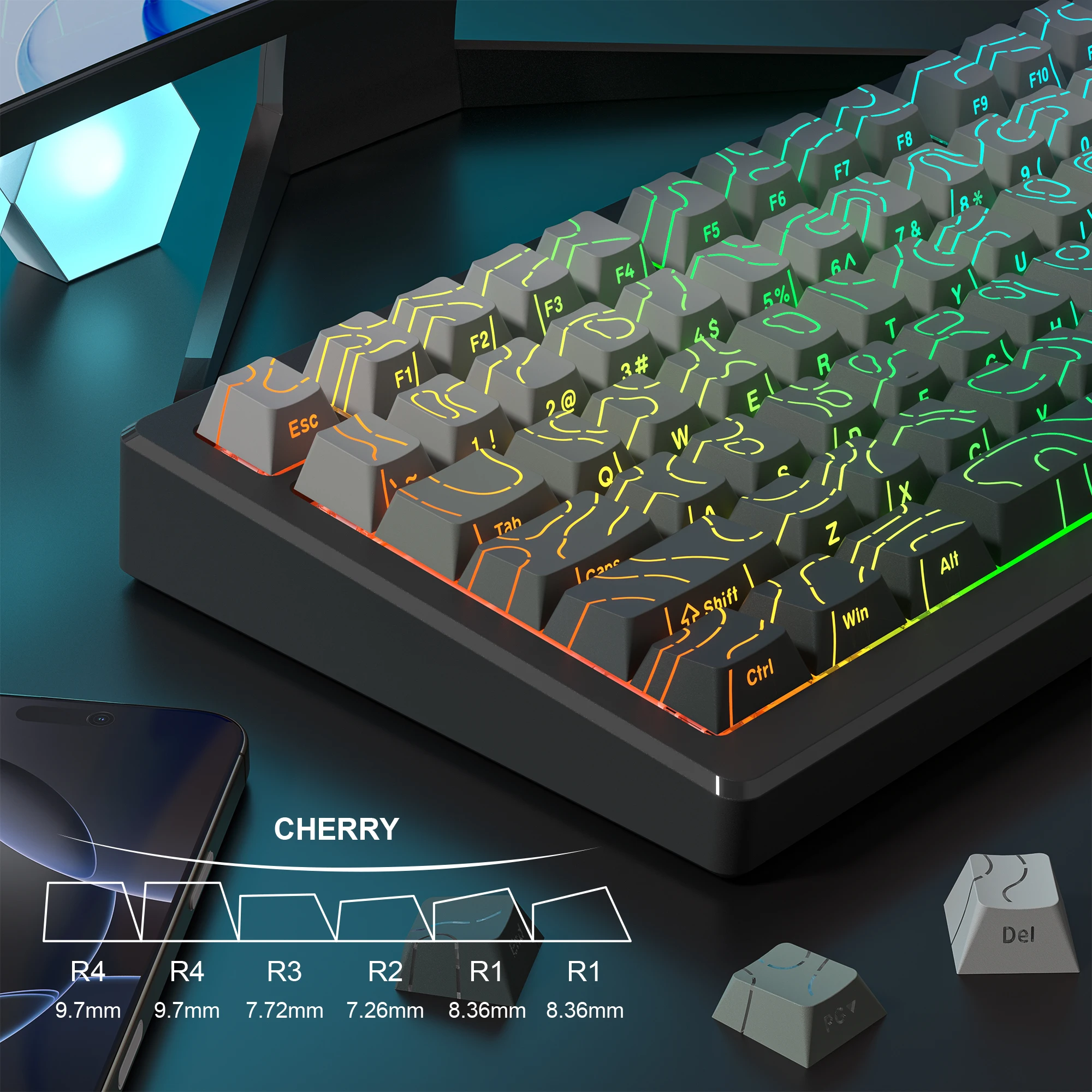 134 teclas polar day topográfi - Gaming Keyboard Nearby avaliação e preço